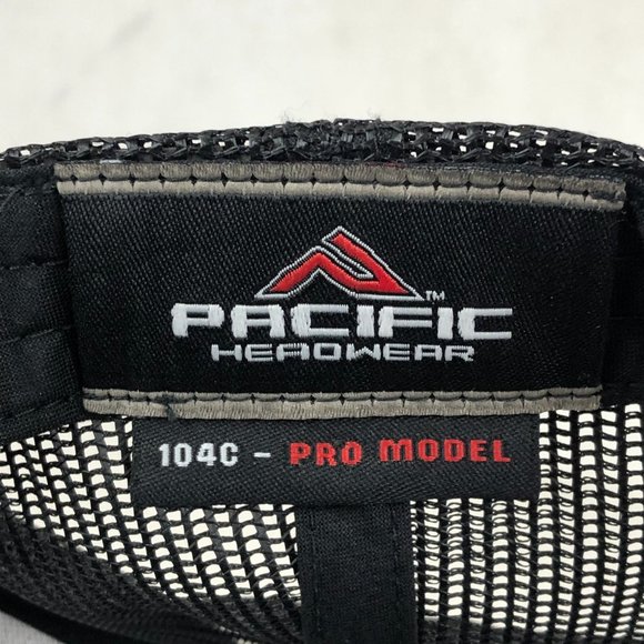 Pacific Headwear Unisex One Size 104C Pro Model Black Red Snapback Hat Cap - Picture 7 of 7